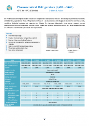 Pharmaceutical Refrigerators (+2°C to +8°C – E Series) 2-Door & 3-Door