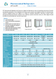 Pharmaceutical Refrigerators (+2°C to +8°C) 2-Door & 3-Door