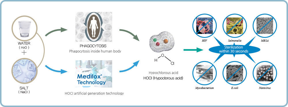 medilox HOCl how it works