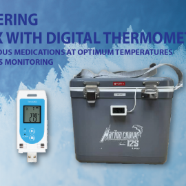 Cold Box with Digital Thermometer