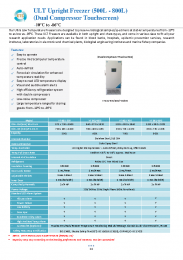 ULT Upright Freezer (500L-800L) | Dual Compressor Touchscreen