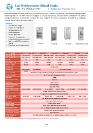 Lab Refrigerators (Blood Bank) (+2°C to +6°C) Single Door (Touchscreen)