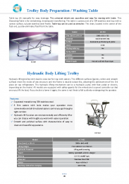 Preparation Table & Hydraulic Body Lift