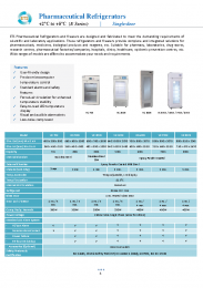 Pharmaceutical Refrigerators (+2°C to +8°C – E Series) Single Door